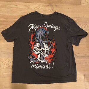 All Saints Men’s Snake & Skull Graphic T-Shirt | Size 2XL| Black